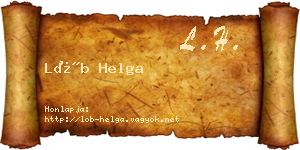 Löb Helga névjegykártya